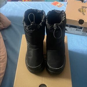 Kids Black Snow Boots